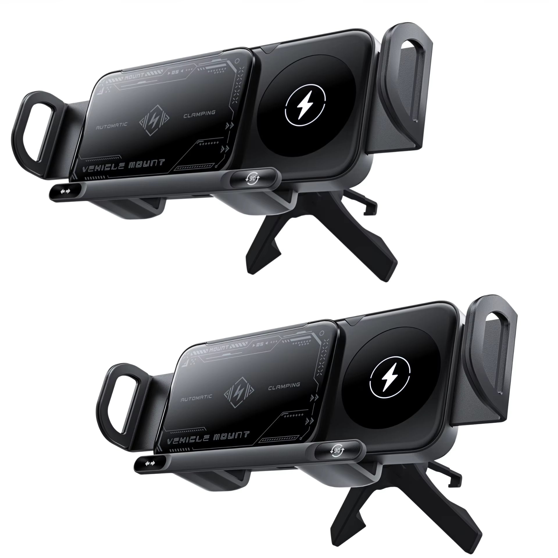 New High Intelligent Mobile Phone/Pad Holder Magnetic Phone Holder for Car Auto Rotating Phone Holder Wireless Car Charger