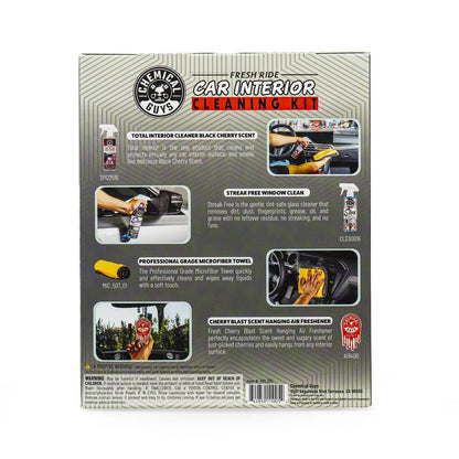Chemical Guys 4Pc Interior Essentials: Liquid Automotive Cleaning Kit for Car Care, Scented Cleaners