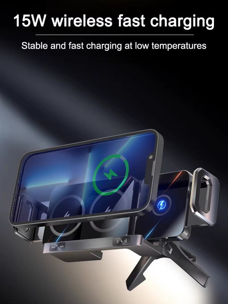 New High Intelligent Mobile Phone/Pad Holder Magnetic Phone Holder for Car Auto Rotating Phone Holder Wireless Car Charger