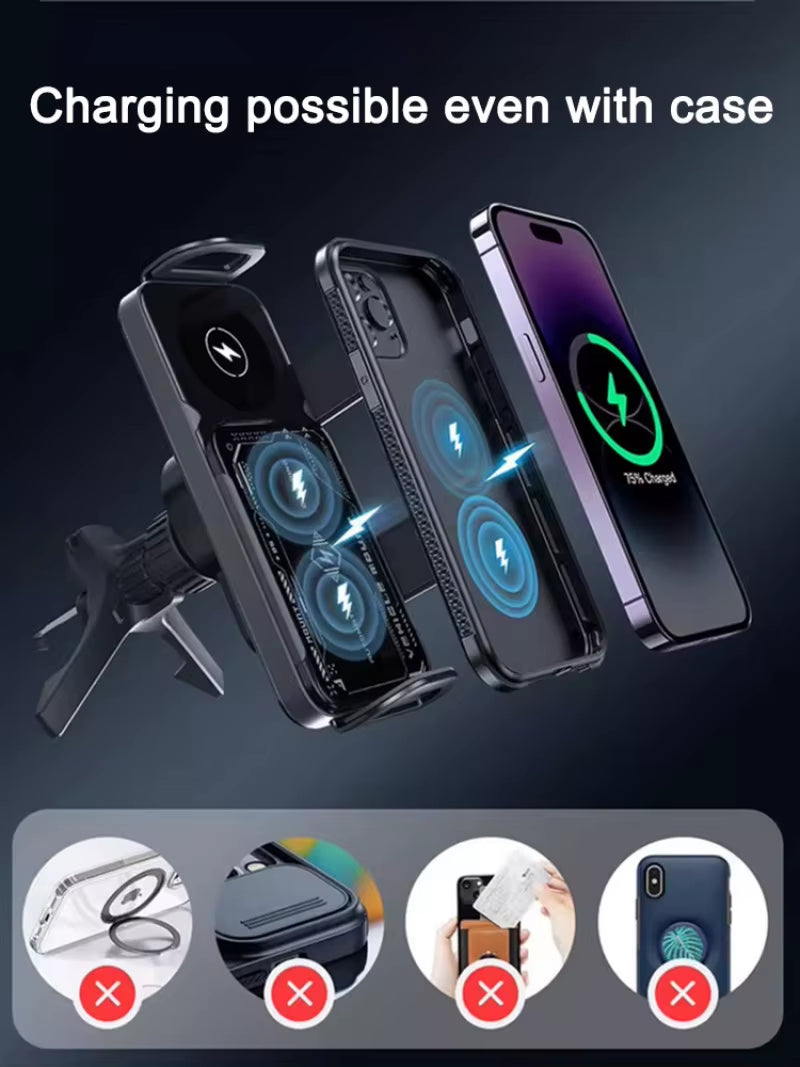 New High Intelligent Mobile Phone/Pad Holder Magnetic Phone Holder for Car Auto Rotating Phone Holder Wireless Car Charger