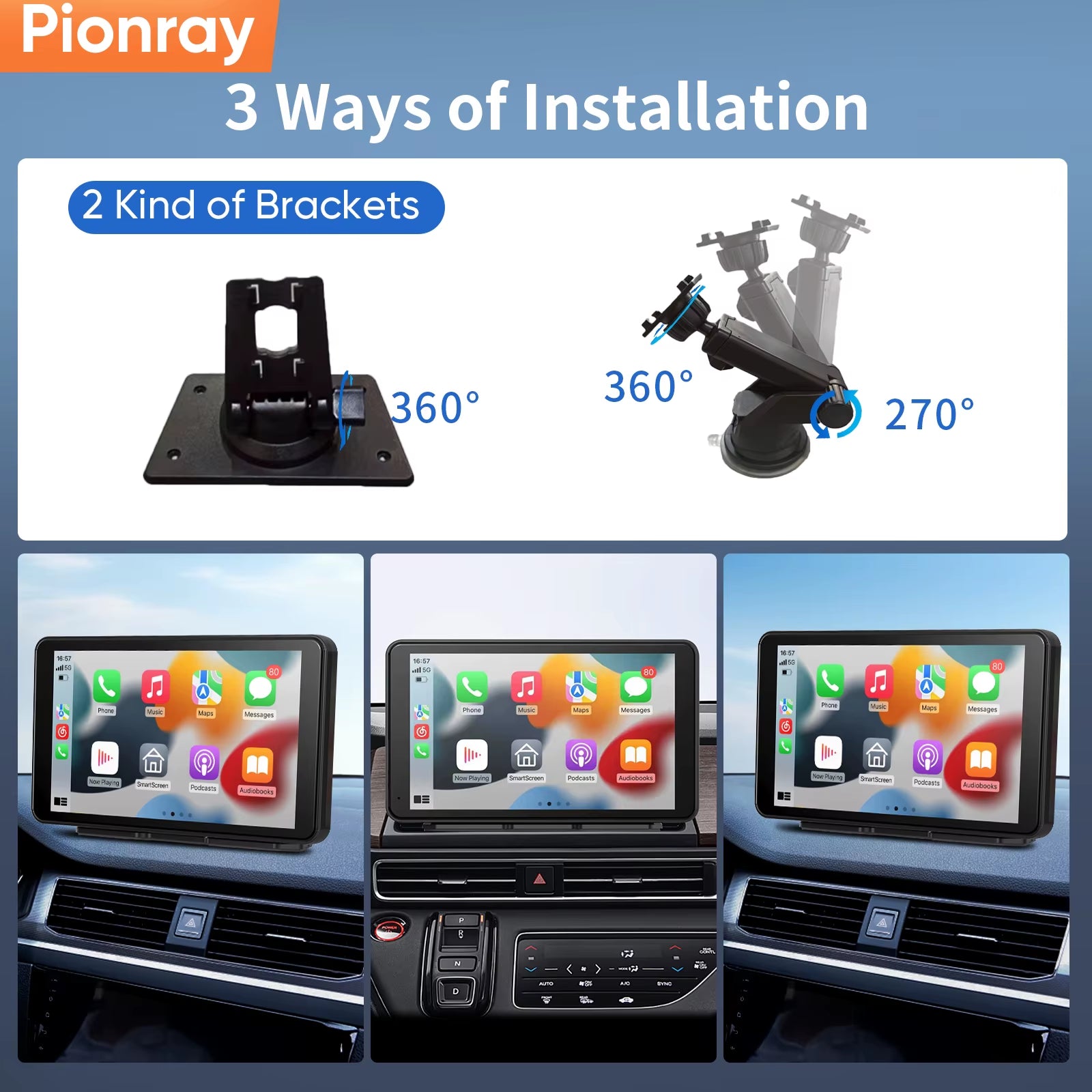 7/10 Inches Android Auto Universal Portable Carplay for Car Screen Car Radio Video Wireless Carplay Screen for Apple